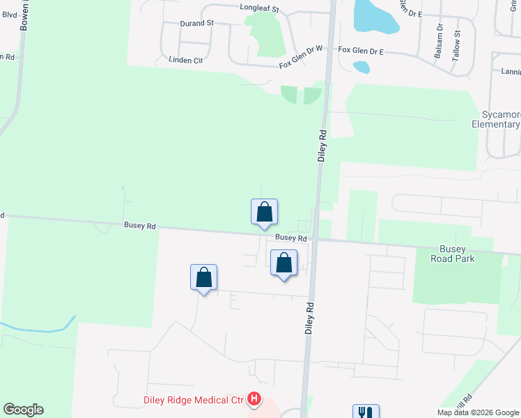 map of restaurants, bars, coffee shops, grocery stores, and more near 10200 Busey Road in Canal Winchester