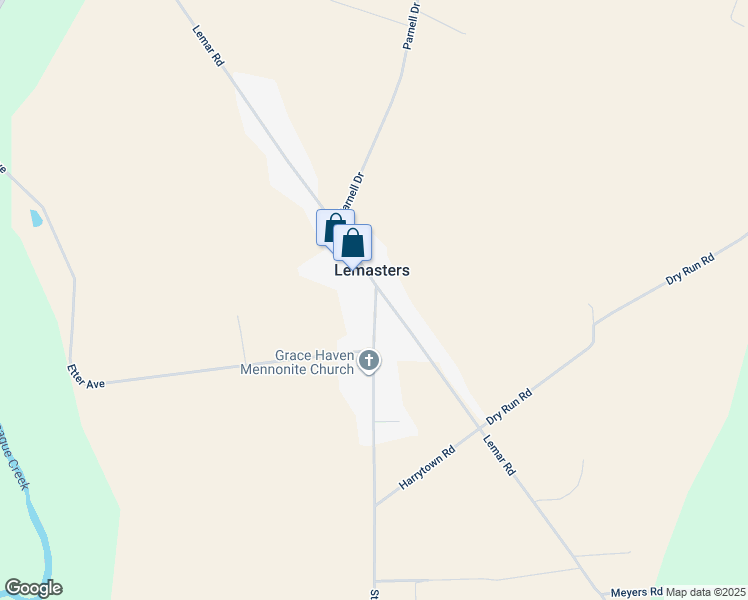 map of restaurants, bars, coffee shops, grocery stores, and more near in Lemasters