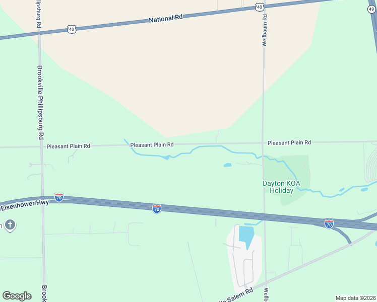 map of restaurants, bars, coffee shops, grocery stores, and more near 8334 Pleasant Plain Road in Brookville
