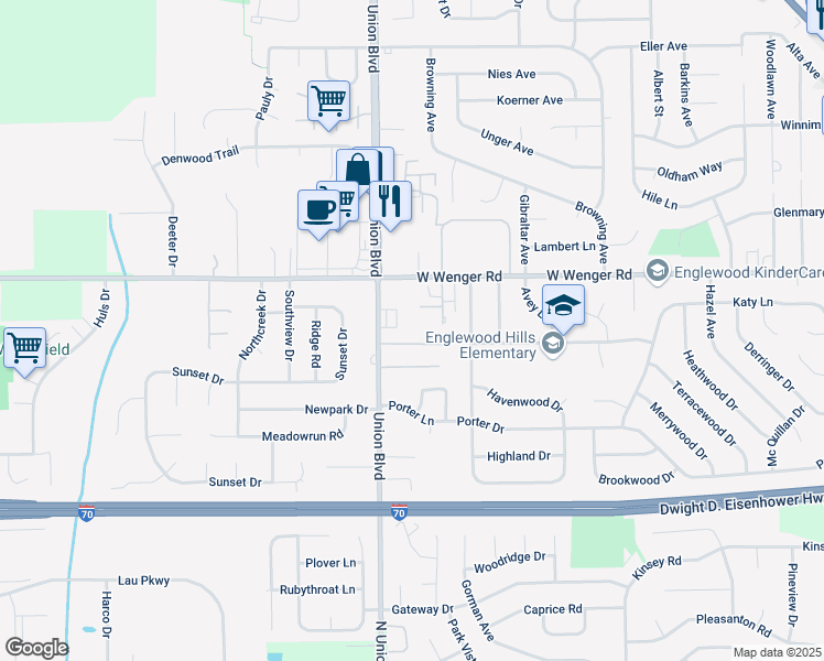 map of restaurants, bars, coffee shops, grocery stores, and more near 205 Garden Grove Way in Englewood