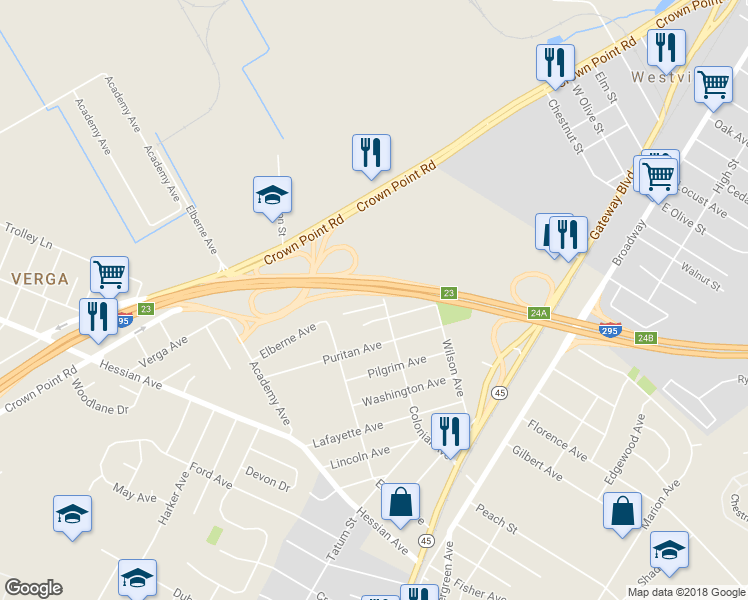 map of restaurants, bars, coffee shops, grocery stores, and more near 1337 Raphael Place in Woodbury