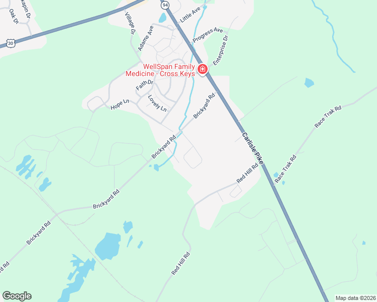 map of restaurants, bars, coffee shops, grocery stores, and more near 220 Katelyn Drive in New Oxford