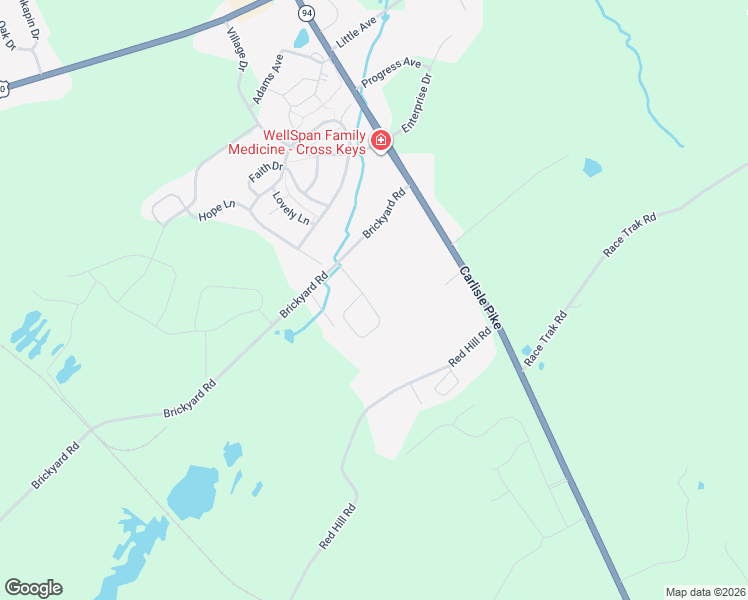 map of restaurants, bars, coffee shops, grocery stores, and more near 66 Katelyn Drive in New Oxford