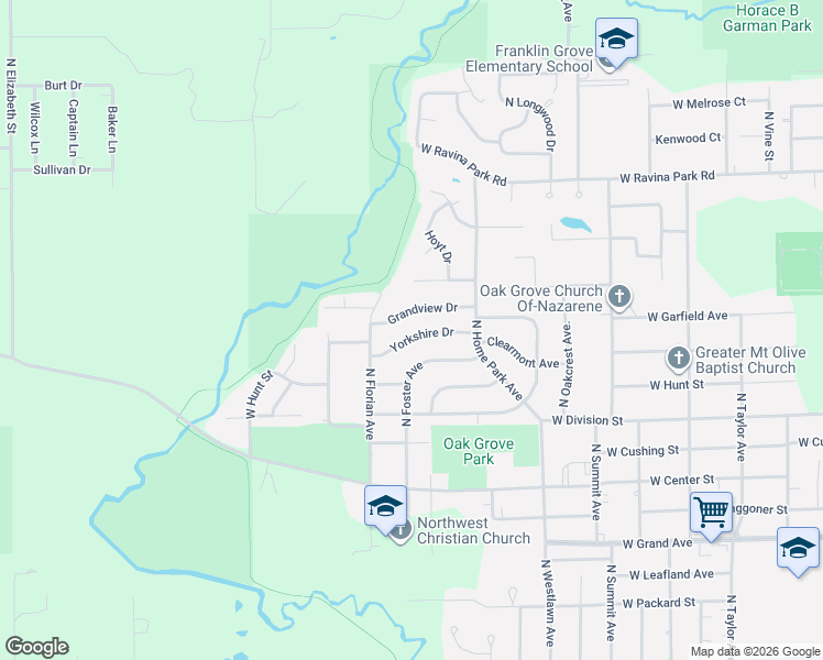 map of restaurants, bars, coffee shops, grocery stores, and more near 2271-2339 Grandview Drive in Decatur