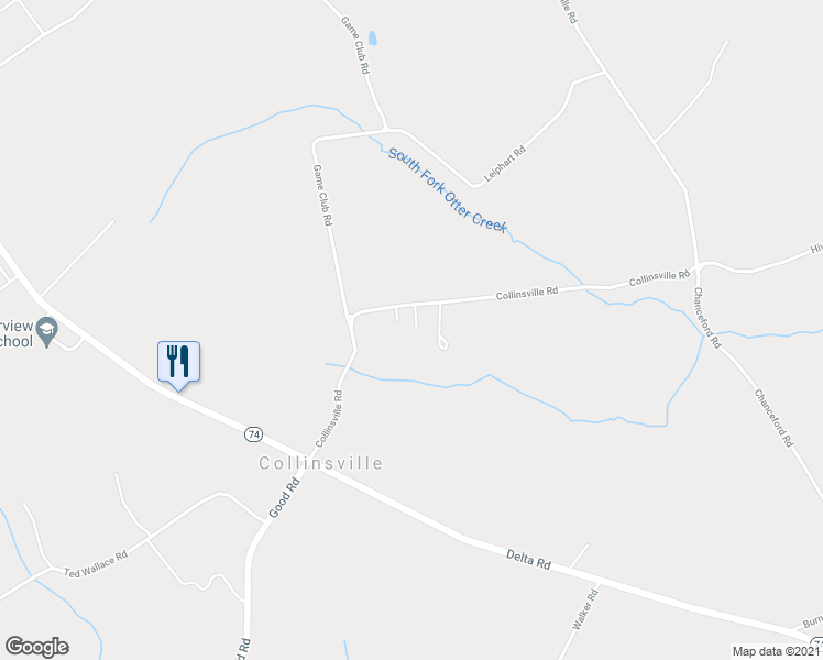 map of restaurants, bars, coffee shops, grocery stores, and more near 13035 Collinsville Road in Brogue