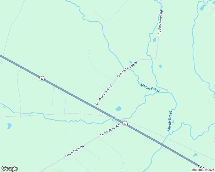 map of restaurants, bars, coffee shops, grocery stores, and more near 90 Crooked Creek Road in Gettysburg