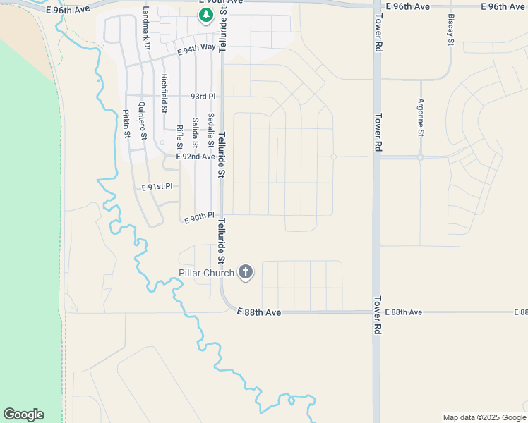 map of restaurants, bars, coffee shops, grocery stores, and more near 9063 Ventura Street in Commerce City
