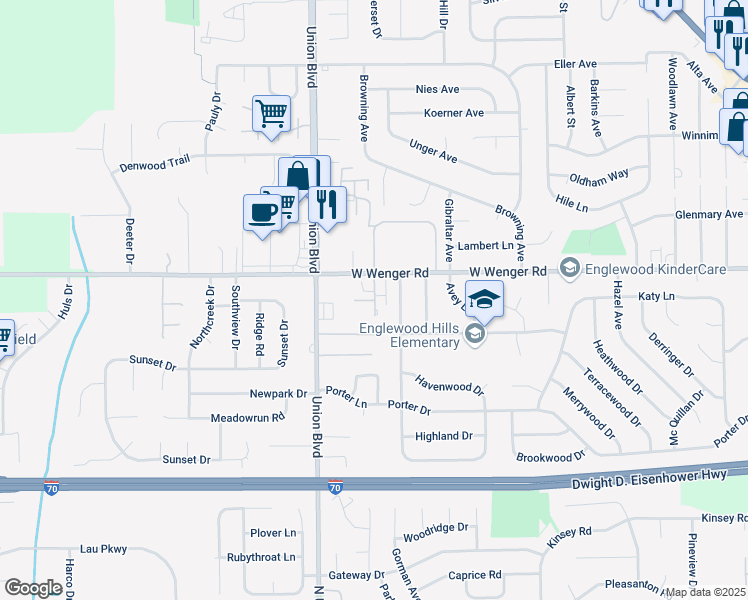 map of restaurants, bars, coffee shops, grocery stores, and more near 205 Garden Grove Way in Englewood
