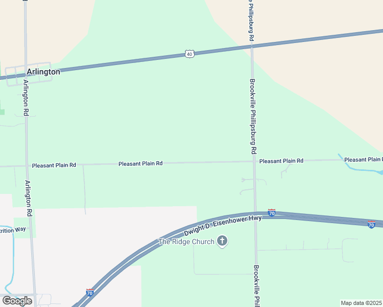 map of restaurants, bars, coffee shops, grocery stores, and more near 9275 Pleasant Plain Road in Brookville