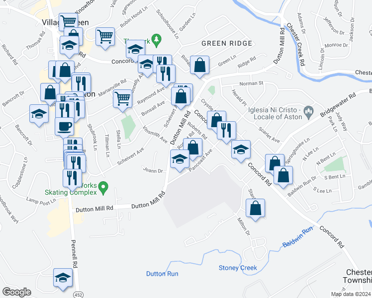map of restaurants, bars, coffee shops, grocery stores, and more near 113 Wellington Road in Aston