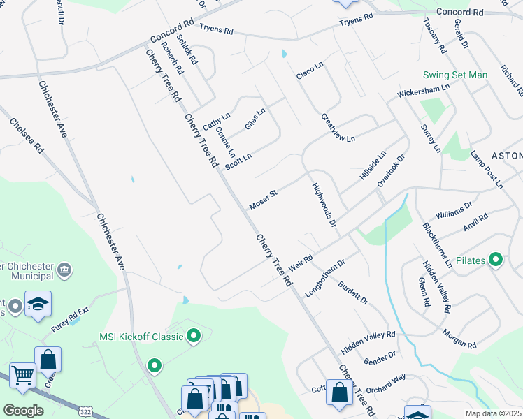 map of restaurants, bars, coffee shops, grocery stores, and more near 102 Moser Street in Aston