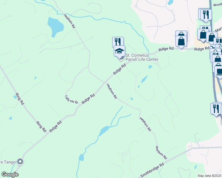 map of restaurants, bars, coffee shops, grocery stores, and more near 126 Heyburn Road in Chadds Ford
