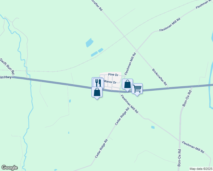 map of restaurants, bars, coffee shops, grocery stores, and more near 230 Brick Lane in New Oxford