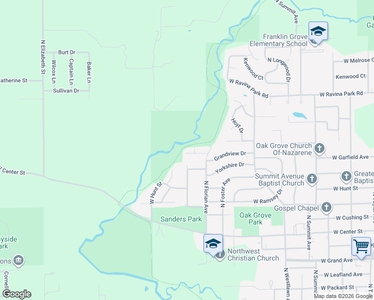 map of restaurants, bars, coffee shops, grocery stores, and more near 2452 Florian Court in Decatur