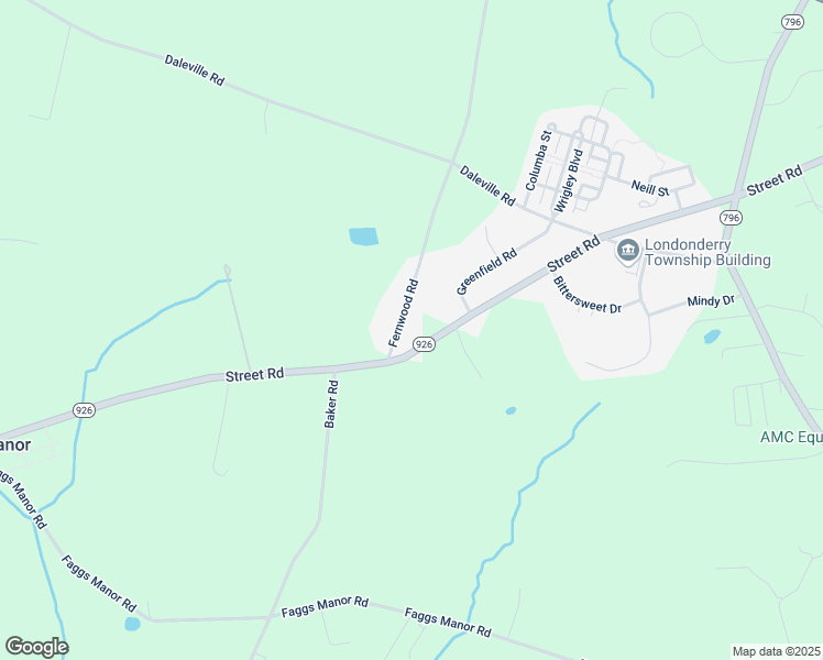 map of restaurants, bars, coffee shops, grocery stores, and more near 112 Fernwood Road in Cochranville