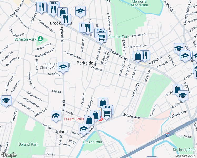 map of restaurants, bars, coffee shops, grocery stores, and more near 2612 Cisco Court in Brookhaven