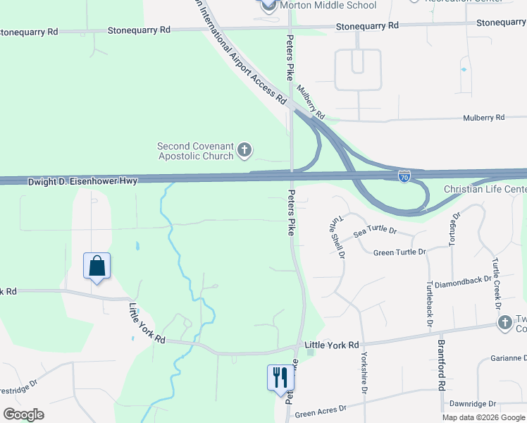 map of restaurants, bars, coffee shops, grocery stores, and more near 3231 Malina Avenue in Dayton
