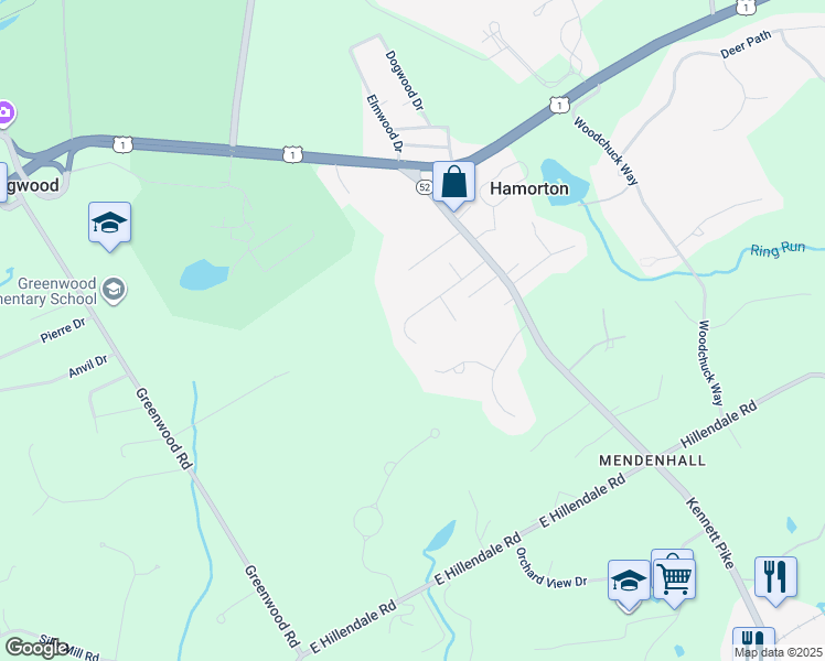 map of restaurants, bars, coffee shops, grocery stores, and more near 120 Ashford Dr in Chadds Ford