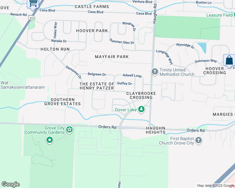 map of restaurants, bars, coffee shops, grocery stores, and more near 5455 Demorest Drive in Grove City