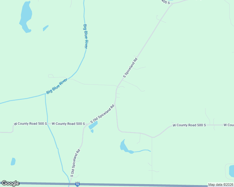 map of restaurants, bars, coffee shops, grocery stores, and more near 4736 South Old Spiceland Road in Spiceland
