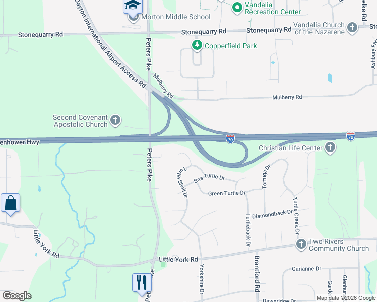 map of restaurants, bars, coffee shops, grocery stores, and more near 3137 Turtlebrook Court in Dayton