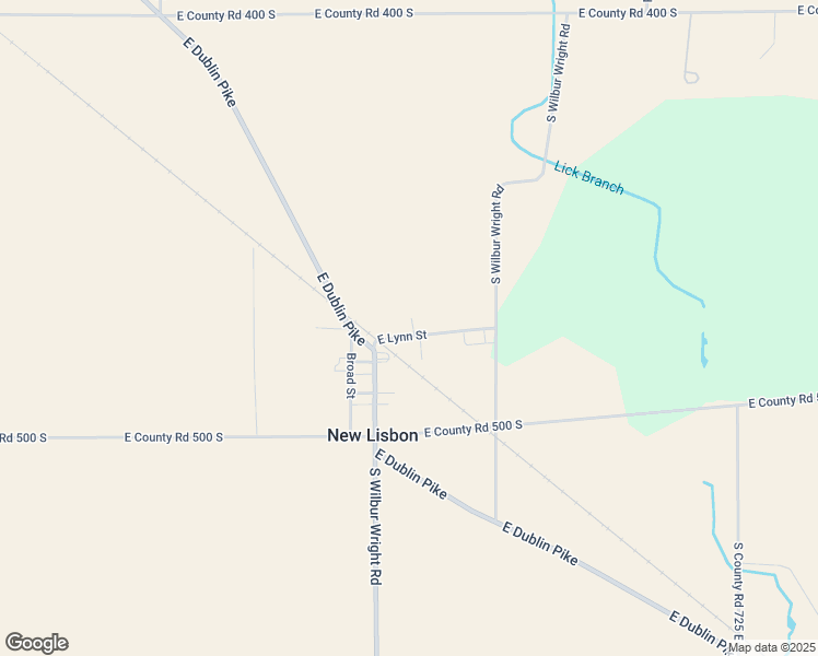 map of restaurants, bars, coffee shops, grocery stores, and more near 6490 East Lynn Street in New Lisbon