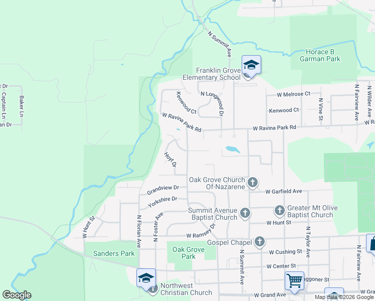 map of restaurants, bars, coffee shops, grocery stores, and more near 2132 North Home Park Avenue in Decatur