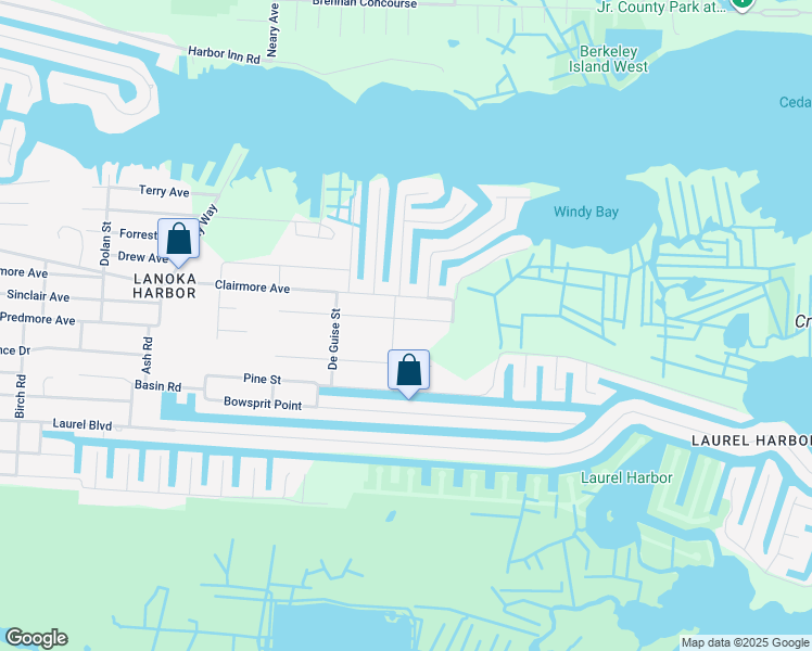 map of restaurants, bars, coffee shops, grocery stores, and more near 903 Sinclair Avenue in Lacey Township
