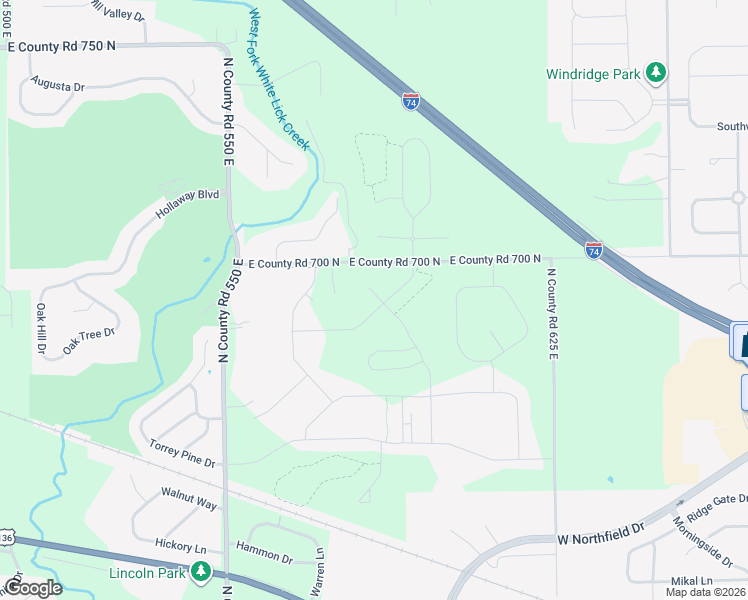 map of restaurants, bars, coffee shops, grocery stores, and more near 5820 East County Road 700 North in Brownsburg