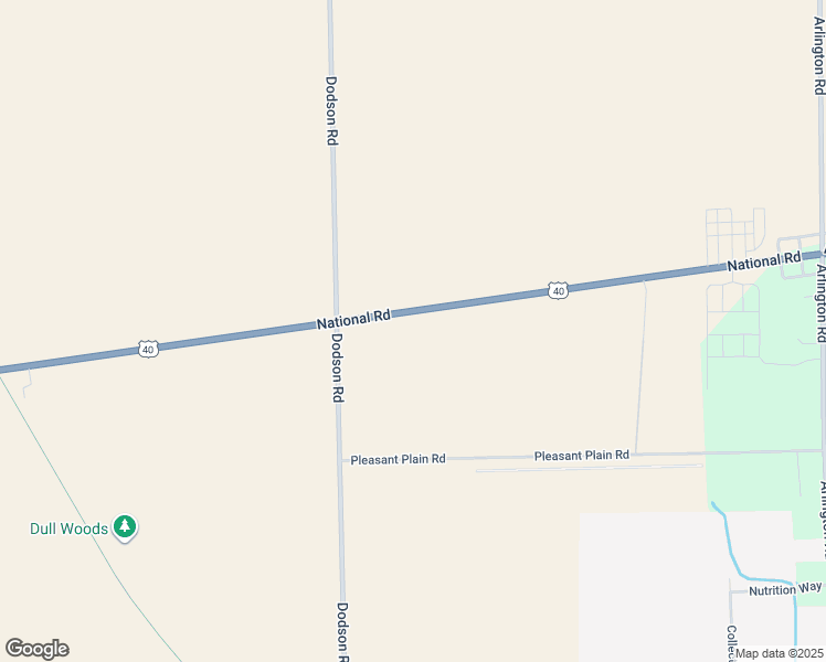 map of restaurants, bars, coffee shops, grocery stores, and more near 9896 National Road in Brookville