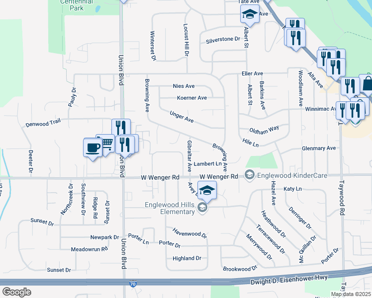 map of restaurants, bars, coffee shops, grocery stores, and more near 714 Gibraltar Avenue in Englewood
