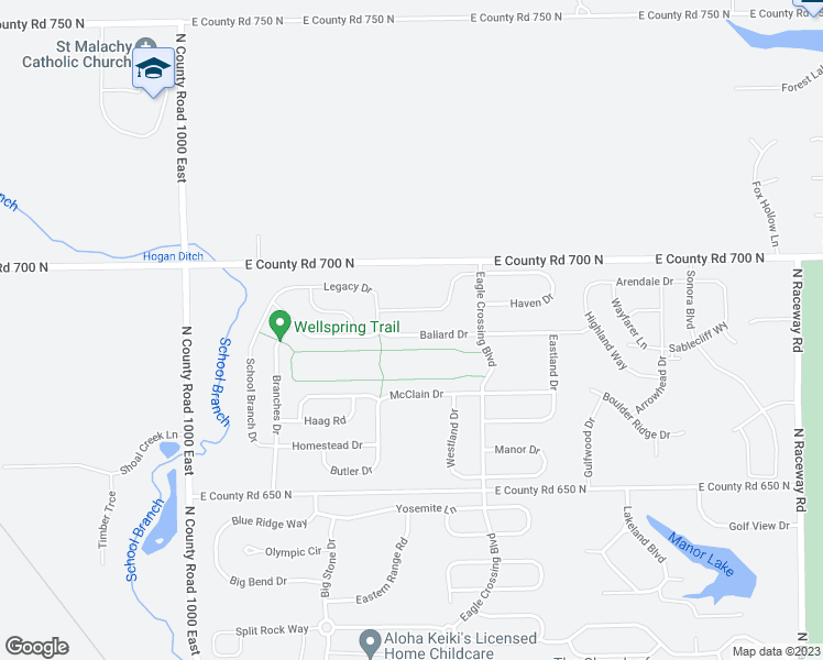 map of restaurants, bars, coffee shops, grocery stores, and more near 10468 Ballard Drive in Brownsburg