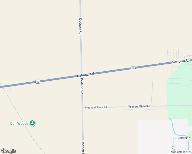 map of restaurants, bars, coffee shops, grocery stores, and more near 9896 National Road in Brookville