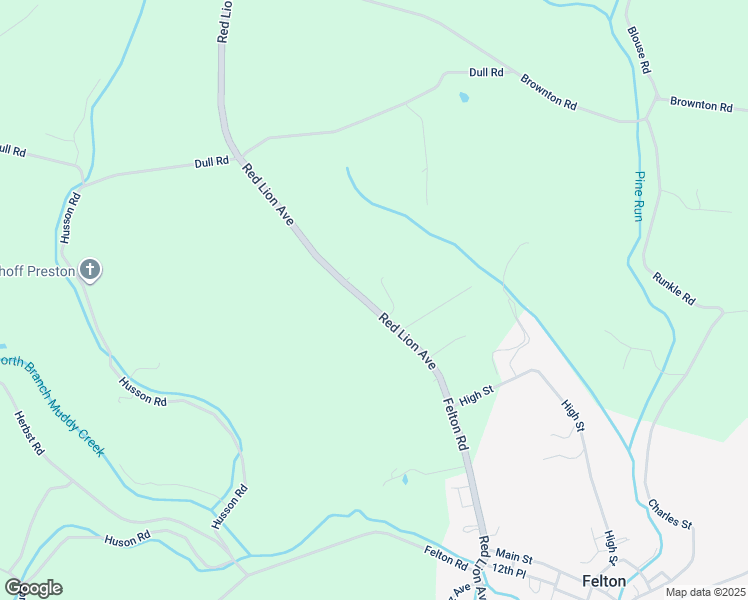 map of restaurants, bars, coffee shops, grocery stores, and more near 1535 Felton Road in Felton