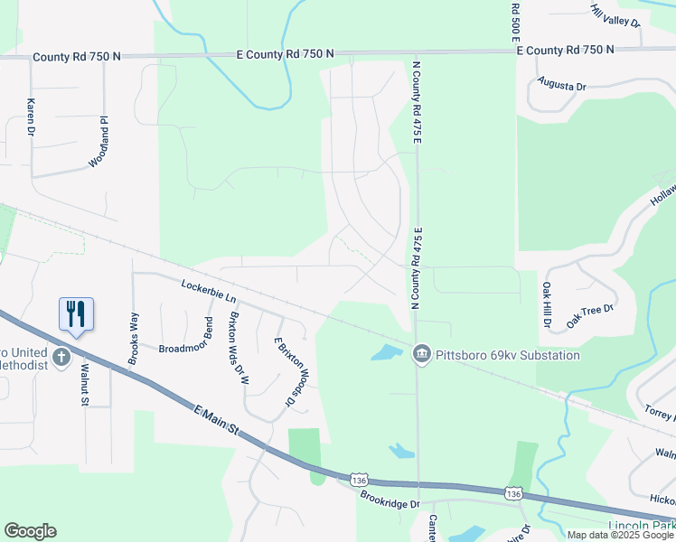 map of restaurants, bars, coffee shops, grocery stores, and more near 631 Albermarle Drive in Pittsboro