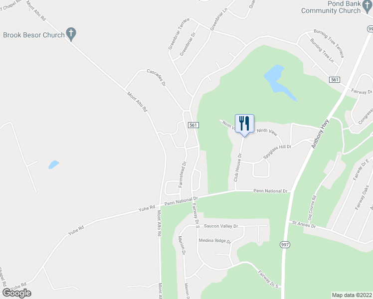 map of restaurants, bars, coffee shops, grocery stores, and more near 3820 Farmstead Drive in Fayetteville