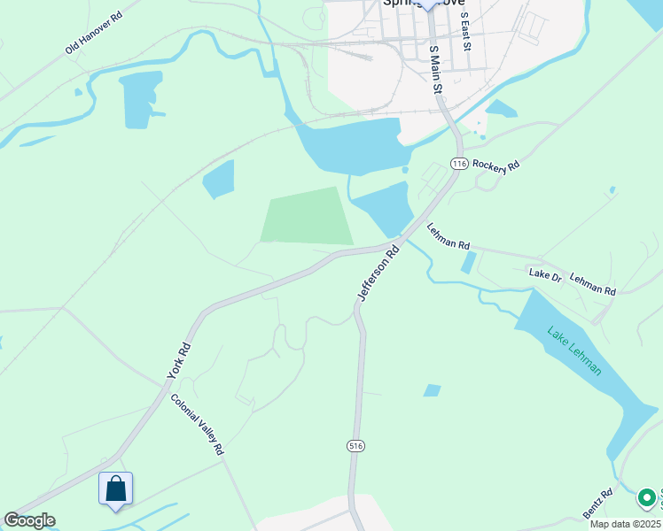 map of restaurants, bars, coffee shops, grocery stores, and more near 5668 York Road in Spring Grove