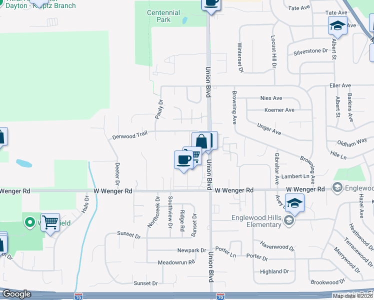 map of restaurants, bars, coffee shops, grocery stores, and more near 240 Fivepines Court in Clayton