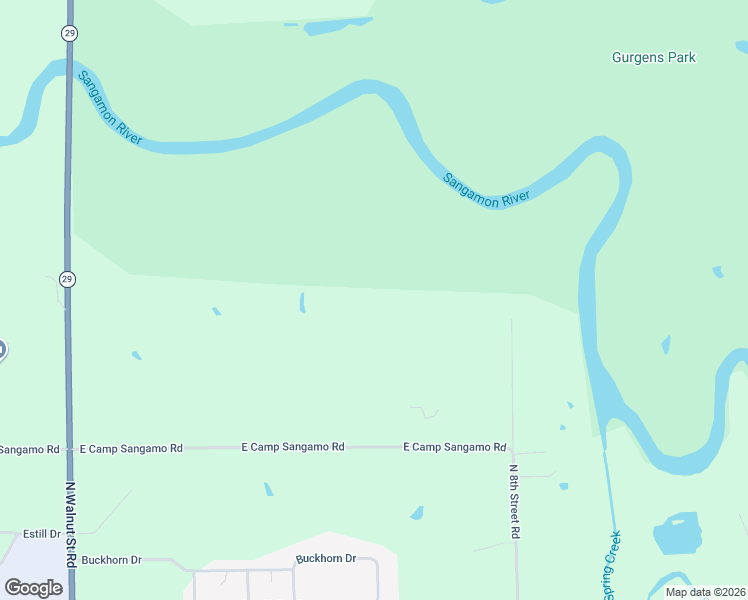 map of restaurants, bars, coffee shops, grocery stores, and more near 53 East Camp Sangamo Road in Springfield