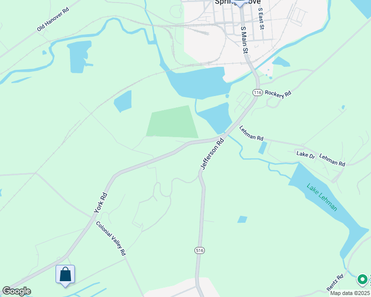 map of restaurants, bars, coffee shops, grocery stores, and more near 5668 York Road in Spring Grove