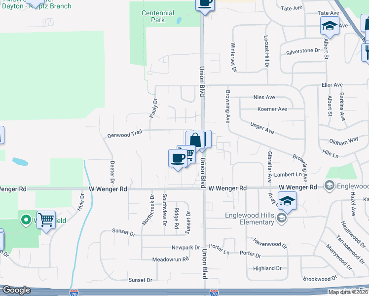 map of restaurants, bars, coffee shops, grocery stores, and more near 240 Fivepines Court in Clayton