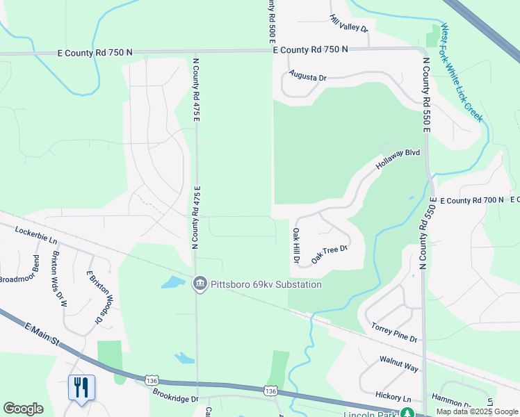 map of restaurants, bars, coffee shops, grocery stores, and more near 4920 Fennel Drive in Pittsboro