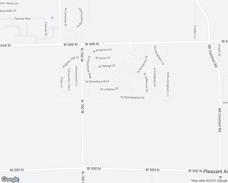 map of restaurants, bars, coffee shops, grocery stores, and more near 6765 West Littleton Drive in McCordsville