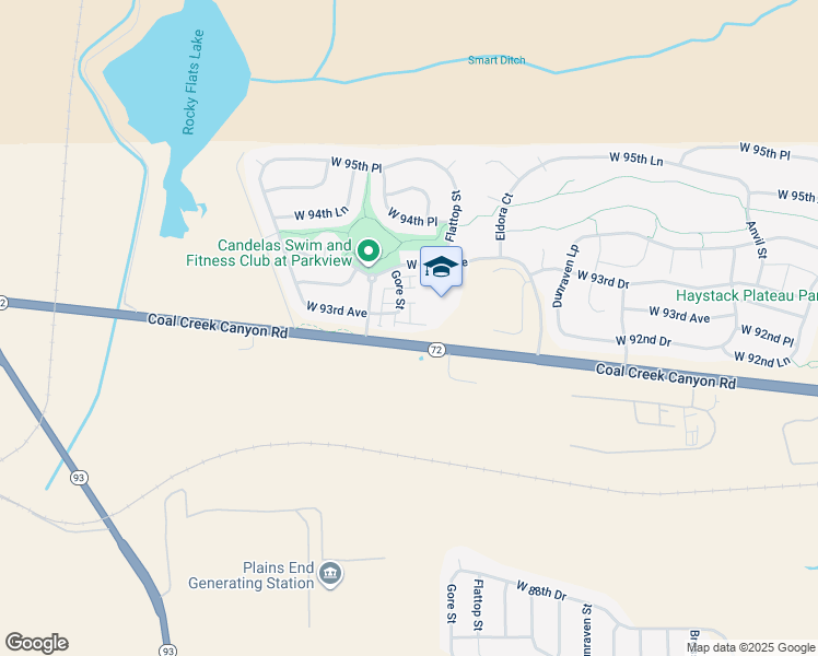 map of restaurants, bars, coffee shops, grocery stores, and more near 9284 Gore Street in Arvada