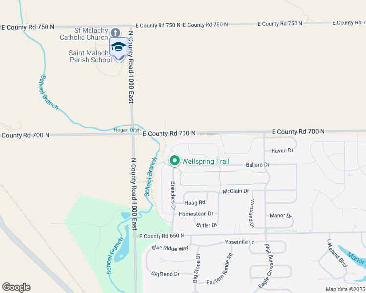 map of restaurants, bars, coffee shops, grocery stores, and more near 10224 Legacy Drive in Brownsburg