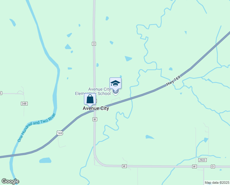 map of restaurants, bars, coffee shops, grocery stores, and more near 18069 U.S. 169 in Cosby