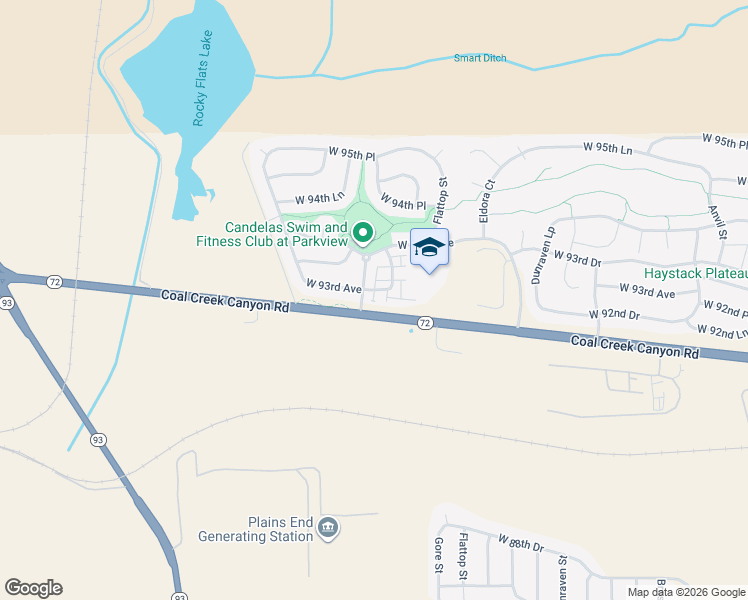 map of restaurants, bars, coffee shops, grocery stores, and more near 9284 Gore Street in Arvada
