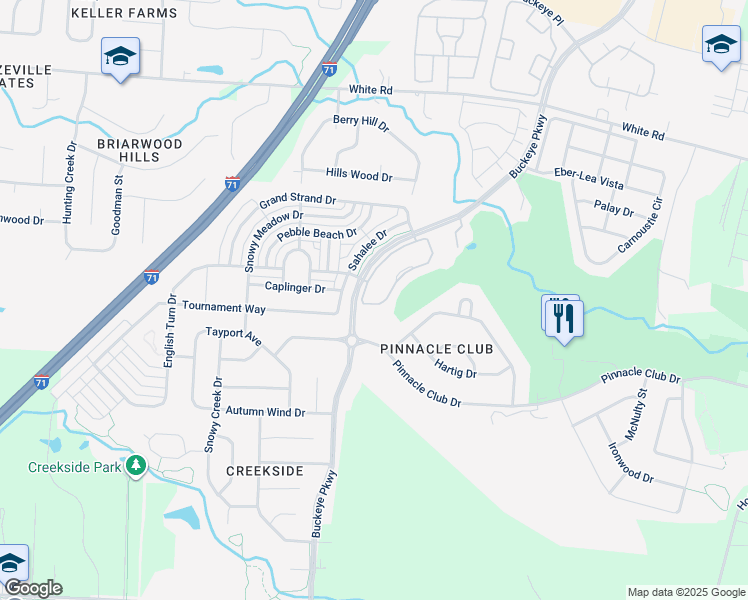 map of restaurants, bars, coffee shops, grocery stores, and more near 4720 Saint Andrews Drive in Grove City
