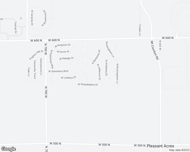 map of restaurants, bars, coffee shops, grocery stores, and more near 5665 North Jamestown Drive in McCordsville