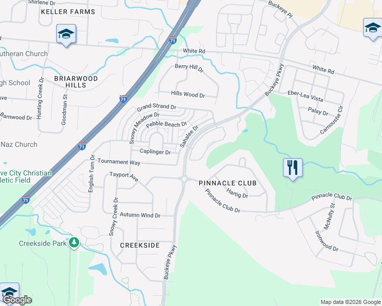 map of restaurants, bars, coffee shops, grocery stores, and more near 4720 Saint Andrews Drive in Grove City